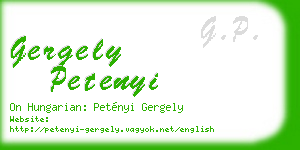 gergely petenyi business card